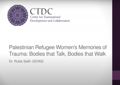 Palestinian Refugee Women’s Memories of Trauma (Credit:   Centre for Transnational Development and Collaboration)