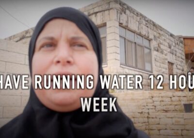 Water inequality in the West Bank (Credit: Jewish Voice for Peace)